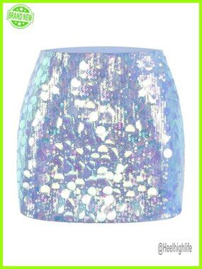 Sequin Mini Skirt Stretchy Bodycon Night Out Party Skirt